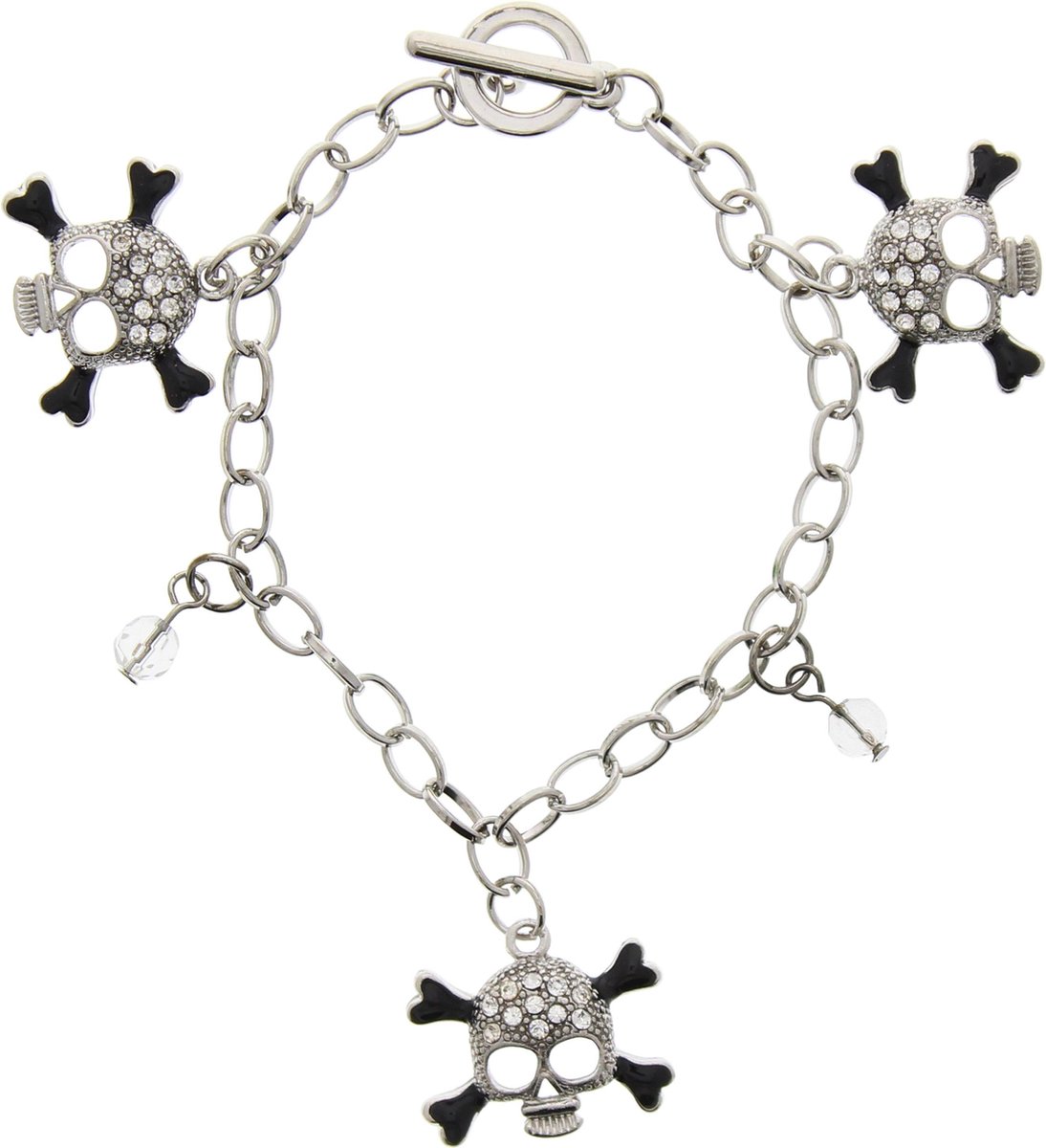 Zacs Alter Ego Armband Multi Skull Chain Zilverkleurig